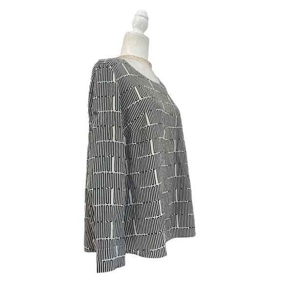 Akris Punto Mulberry Silk Letter-Print Blouse Long Sleeves - Picture 8 of 16